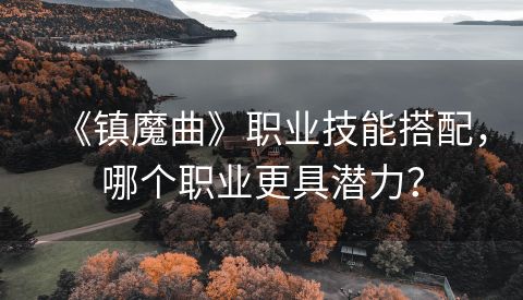 《镇魔曲》职业技能搭配，哪个职业更具潜力？