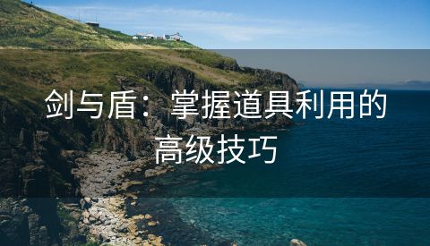 剑与盾：掌握道具利用的高级技巧