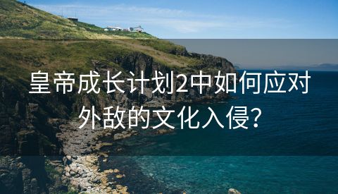 皇帝成长计划2中如何应对外敌的文化入侵？