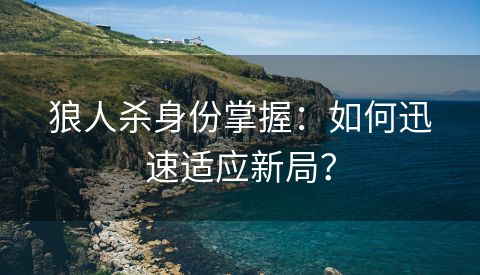 狼人杀身份掌握：如何迅速适应新局？