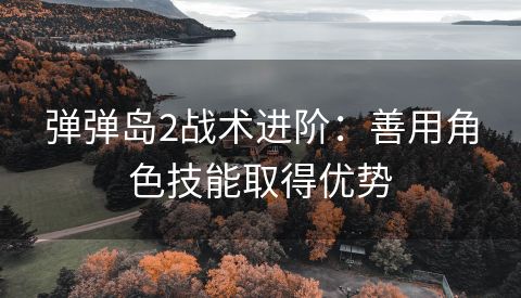 弹弹岛2战术进阶：善用角色技能取得优势