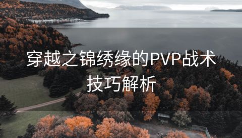 穿越之锦绣缘的PVP战术技巧解析