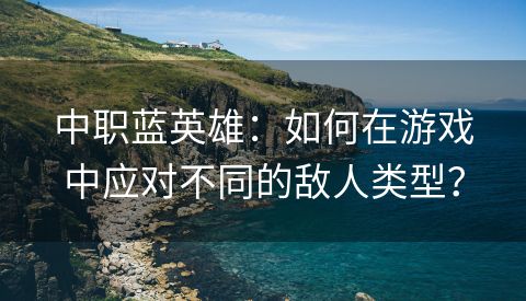 中职蓝英雄：如何在游戏中应对不同的敌人类型？