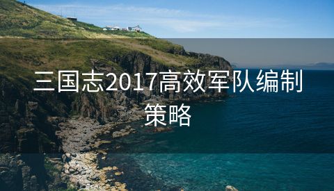 三国志2017高效军队编制策略