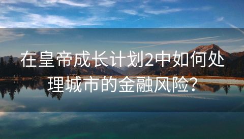 在皇帝成长计划2中如何处理城市的金融风险？