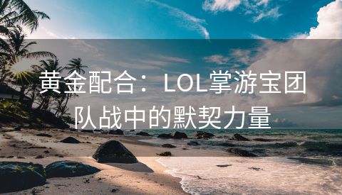 黄金配合：LOL掌游宝团队战中的默契力量