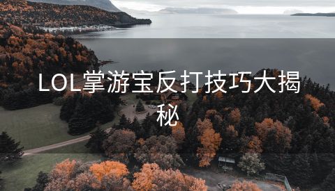 LOL掌游宝反打技巧大揭秘