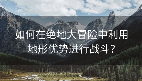 如何在绝地大冒险中利用地形优势进行战斗？