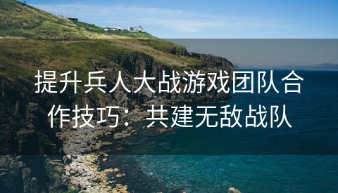 提升兵人大战游戏团队合作技巧：共建无敌战队