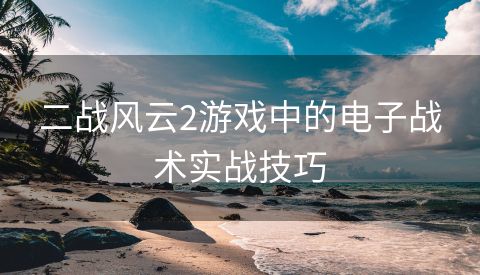 二战风云2游戏中的电子战术实战技巧