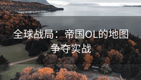 全球战局：帝国OL的地图争夺实战