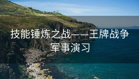 技能锤炼之战——王牌战争军事演习